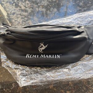 Remy Martin Black faux Leather Waist Bag fanny pack